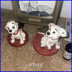 Lot Of 4 WDCC Disney 101 Dalmatians Lucky + TV, Rolly & Puppies New In Box + COA