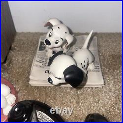 Lot Of 4 WDCC Disney 101 Dalmatians Lucky + TV, Rolly & Puppies New In Box + COA