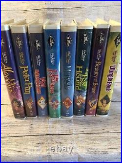 Lot Of 8 Rare Walt Disney's Black Diamond Classics VHS Great Condition