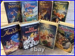 Lot Of 8 Rare Walt Disney's Black Diamond Classics VHS Great Condition