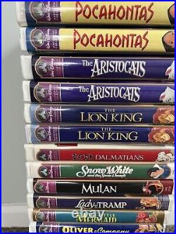 Lot of 16 Walt Disney Masterpiece Collection VHS Movies Classics Videos