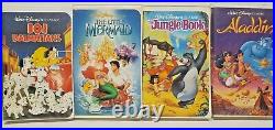 Lot of 4 Walt Disney Classics VHS Tapes Rare Black Diamond