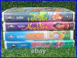 Lot of 4 Walt Disney Classics VHS Tapes Rare Black Diamond