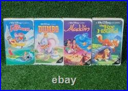 Lot of 4 Walt Disney Classics VHS Tapes Rare Black Diamond