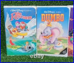 Lot of 4 Walt Disney Classics VHS Tapes Rare Black Diamond