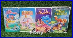 Lot of 4 Walt Disney Classics VHS Tapes Rare Black Diamond