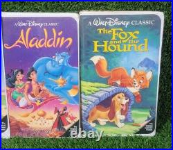 Lot of 4 Walt Disney Classics VHS Tapes Rare Black Diamond