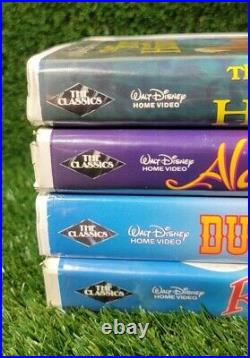 Lot of 4 Walt Disney Classics VHS Tapes Rare Black Diamond