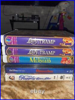 Lot of 6 Walt Disney Black Diamond Classics Children's Animated VHS Tapes
