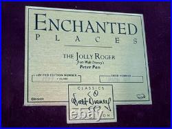 MINT! WDCC Walt Disney Enchanted Places The Jolly Roger Ship Peter Pan COA & Box