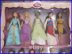 NEW Disney Store Disney Princess Classic Film Collection 11 Dolls Ariel Merida