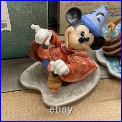 NEW! WDCC Disney Classics Collection Mickey Mouse Fantasia 3 Piece Figurine Set