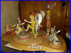 PETER PAN WDCC FIGURINE FIRESIDE CELEBRATION withTigerlily et al, Mint, NIB, withCOA