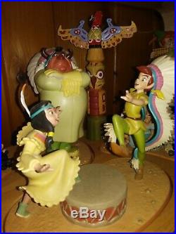 PETER PAN WDCC FIGURINE FIRESIDE CELEBRATION withTigerlily et al, Mint, NIB, withCOA