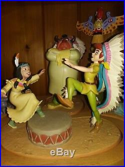 PETER PAN WDCC FIGURINE FIRESIDE CELEBRATION withTigerlily et al, Mint, NIB, withCOA