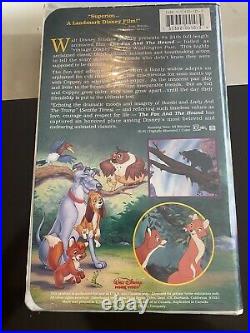 RARE Black Diamond Edition The Fox and the Hound VHS Tape Walt Disney Classics