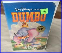 RARE Dumbo Black Diamond Walt Disney Classic VHS Clamshell NEW Factory Sealed