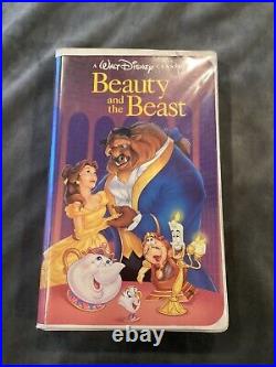 RARE Vintage Walt Disney's Beauty and The Beast VHS 1992 Black Diamond Classic