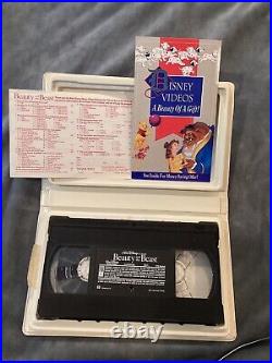 RARE Vintage Walt Disney's Beauty and The Beast VHS 1992 Black Diamond Classic