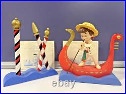 RARE WDCC It's A Small World-Italy-Serenade & Gondolier Poles Box/COA for both