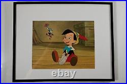 RARE Walt Disney Classics Pinocchio & Jiminy Cricket Lithograph from the 1960s