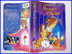 RARE Walt Disney's Beauty and The Beast VHS 1992 Black Diamond Classic EUC