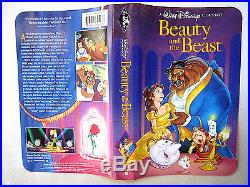 RARE Walt Disney's Beauty and The Beast VHS 1992 Black Diamond Classic EUC