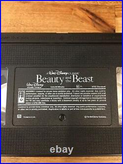 RARE Walt Disney's Beauty and The Beast VHS 1992 Black Diamond Classic LEAD
