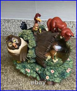 Rare Disney The Fox And The Hound Snow Globe With Classic VHS 2041