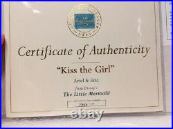 Rare NLE WDCC The Little Mermaid Kiss the Girl withBox and Sealed COA