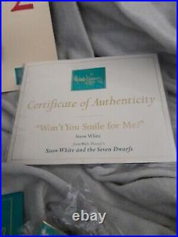 Rare SIGNED Walt Disney Classics Collectors Snow White Won't You Smile for Me