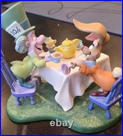Rare WDCC Alice In Wonderland A Mad Whirl Mad Hatter& March Hare Ltd Edit 8/750