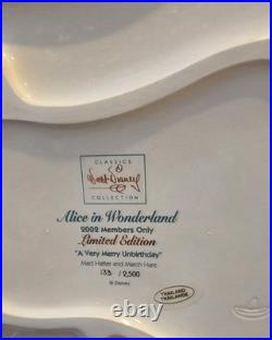 Rare WDCC Alice In Wonderland A Mad Whirl Mad Hatter& March Hare Ltd Edit 8/750