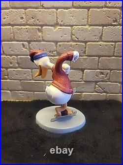 Rare Walt Disney Classics Donald Duck on Ice Away We Go 65th Birthday Figurine