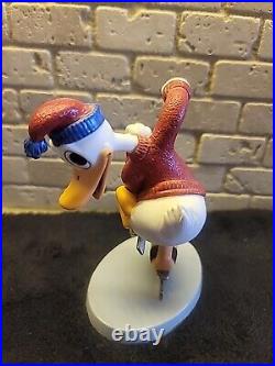 Rare Walt Disney Classics Donald Duck on Ice Away We Go 65th Birthday Figurine