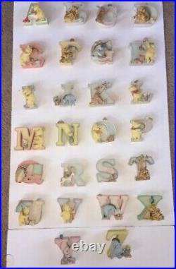 Retired Walt Disney Michael Classic Winnie the Pooh Alphabet ALL 26 LETTERS