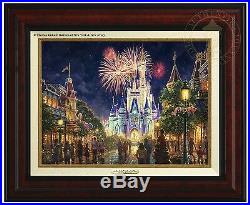 Thomas Kinkade Main Street USA Walt Disney World Classic (Burl Frame)