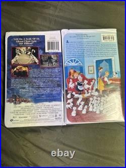 Two 101 Dalmatians VHS Tapes, Movie And Cartoon Walt Disney Classics