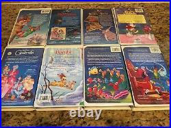 VCR & 17 Classic Black Diamond Walt Disney VHS The Little Mermaid Cinderella