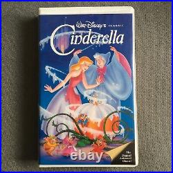 VTG Walt Disney's Classic BLACK DIAMOND The Classics CINDERELLA Color VHS 410-1