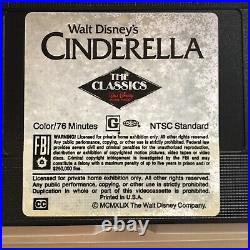 VTG Walt Disney's Classic BLACK DIAMOND The Classics CINDERELLA Color VHS 410-1