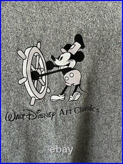 Vintage 90's Cast Member Walt Disney Art Classics Steamboat Willie Mickey Jacket