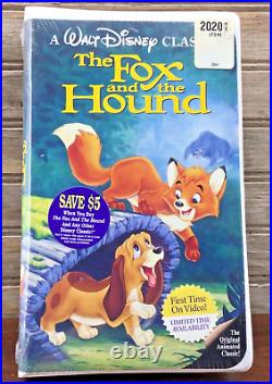 Vintage Walt Disney Black Diamond Classics THE FOX AND THE HOUND VHS 2041 SEALED