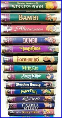 Vintage Walt Disney Black Diamond Masterpiece Movie Lot + More VHS Classics