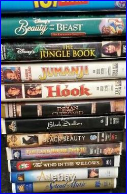 Vintage Walt Disney Black Diamond Masterpiece Movie Lot + More VHS Classics