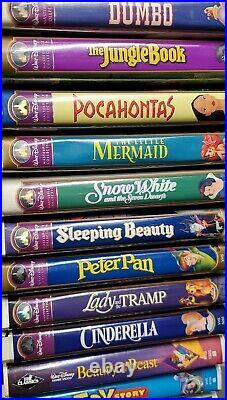 Vintage Walt Disney Black Diamond Masterpiece Movie Lot + More VHS Classics