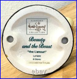 Vtg Disney WDCC Beauty and The Beast Lumiere Vive L'amour! With Box & Sealed COA