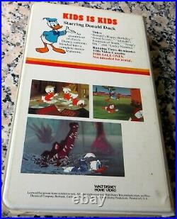 WALT DISNEY Home Video KIDS IS KIDS DONALD DUCK MEGA RARE VHS Tape $$$