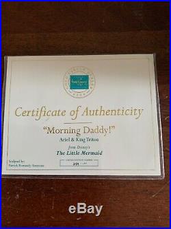 WDCC ARIEL & KING TRITON With Box & COA'MORNING DADDY