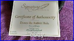 WDCC Alice & Dinah Down the Rabbit Hole from Alice in Wonderland COA LE